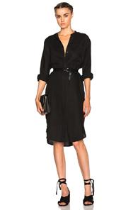 James Perse Dolman Shirt Dress In Black