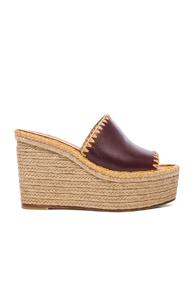 Valentino Color Crochet Wedge In Red,neutrals