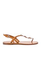 Valentino Cagestuds Thong Sandal In Neutral