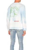 032c All Over Print Sweater In Blue,ombre & Tie Dye