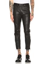 Ann Demeulemeester Leather Trousers In Black