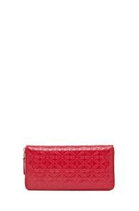 Comme Des Garcons Star Embossed Long Wallet In Warm Tones