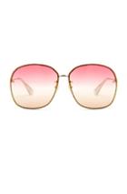 Gucci Urban Web Block Colored Profile Sunglasses In Pink,metallics