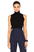 Maison Margiela Ribbed Sleeveless Sweater In Black