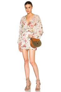 Zimmermann Mischief Ladder Romper In Neutrals,floral
