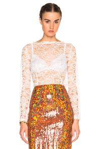 Nina Ricci Cornelly Lace Top In White