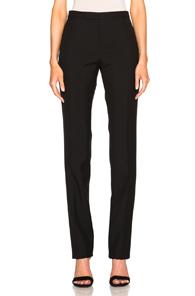 Saint Laurent Low Waist Gabardine Trousers In Black