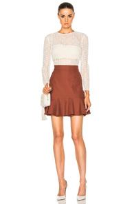 Veronica Beard Bex Crew Neck Combo Dress In White,brown