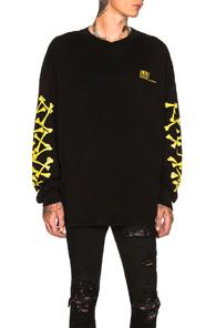 Amiri Bones Long Sleeve Tee In Black