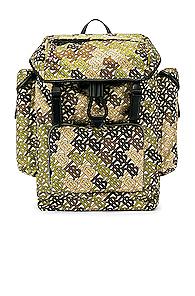 Burberry Ranger Monogram Camo Backpack In Abstract,green
