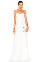 Houghton Katie Lace Slip Dress With Handkerchief Hem In White