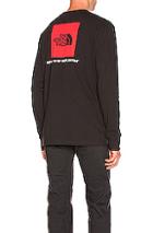 The North Face L/s Red Box Heavyweight Crew In Black,red