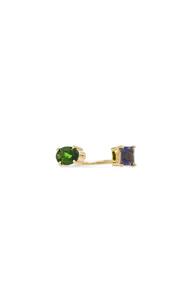 Ileana Makri Double Stone Ring In Metallics