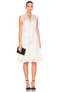 Lover Vine Tier Midi Dress In White