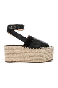 Castaner Leather Wigandia Espadrilles In Black