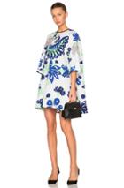 Victoria Victoria Beckham Printed Oversized Dress In White,blue,floral