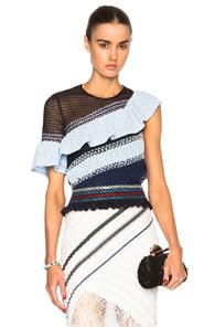 Peter Pilotto Octave Top In Blue,abstract