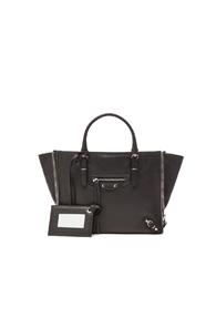 Balenciaga Papier Zip Around Mini In Black