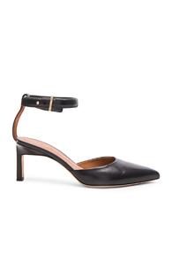 Rosetta Getty Leather Pointed Mid Heels In Black