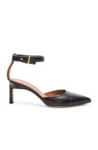 Rosetta Getty Leather Pointed Mid Heels In Black