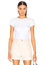 Helmut Lang Ribbed Baby Tee In White