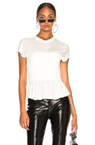 Alexander Wang Elevated Twist Neck Tee In White