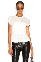 Alexander Wang Elevated Twist Neck Tee In White