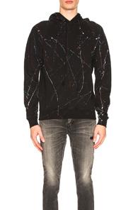 Saint Laurent Hoodie In Abstract,black,blue,red