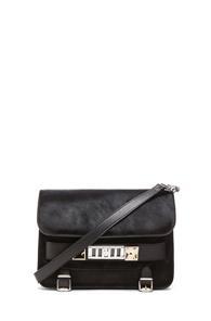 Proenza Schouler Ps11 Pony And Leather Classic Shoulder Bag In Black