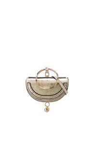 Chloe Small Nile Metallic Lambskin, Calfskin & Suede Minaudiere In Metallics