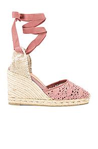 Castaner Carina Crochet Espadrille In Pink