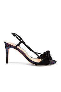 Alexandre Birman Clarita Slingback Heels In Black,blue,plaid