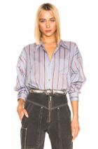 Isabel Marant Etoile Ycao Shirt In Blue,stripes