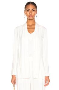 Raquel Allegra Relaxed Blazer In Stripes,white