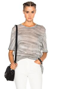 Raquel Allegra Boxy Tee In Gray,ombre & Tie Dye