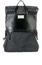 Maison Margiela Drawstring Backpack In Black,gray