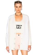 Alexander Wang Ring Snap Cardigan In White