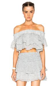 Apiece Apart Rosal Top In Gray,stripes