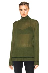 Baja East Viscose & Cashmere Sweater In Green