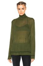 Baja East Viscose & Cashmere Sweater In Green