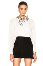 See By Chloe Sheer Button Up Top In White