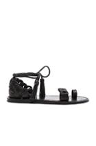 Zimmermann Leather Link Tie Sandals In Black