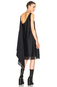Vetements Lace Trim Dress In Black