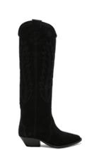 Isabel Marant Suede Denzy Boots In Black