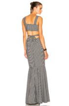 Marissa Webb Judith Gingham Dress In Black,checkered & Plaid