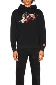 Givenchy Towel Logo Hoodie In Black
