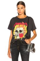 R13 Rose Teeth Vintage Tee In Black,gray