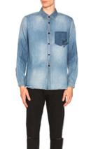 Saint Laurent Denim Shirt In Blue