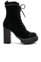Alexachung Velvet Heavy Tread Heeled Boot In Black