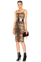Dolce & Gabbana Printed Ruched Tank Dress In Animal Print,brown,neutrals